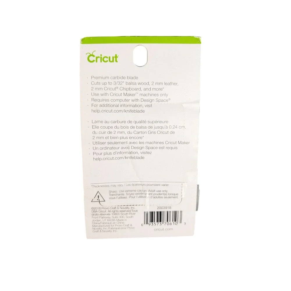 Cricut Maker Knife Blade and Drive Housing Premium Carbide Blade 2003918